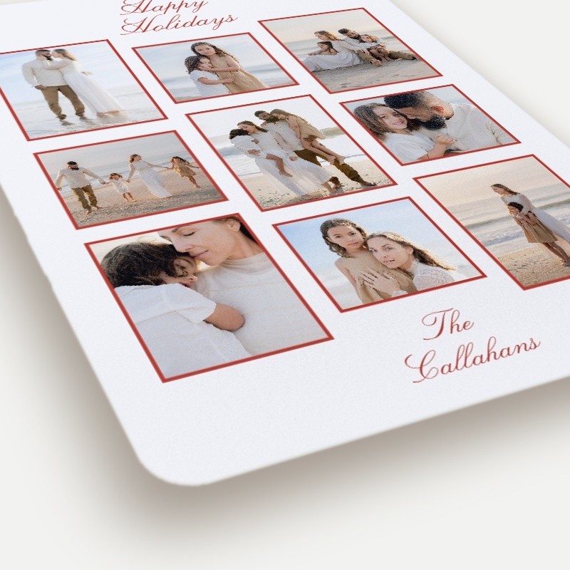 Staggered Frame Collage Holiday Card