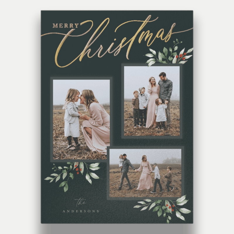 Script and Snapshots Holiday Card