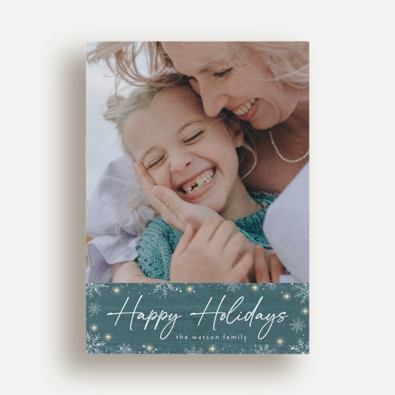 Snowflurry Script Holiday Card