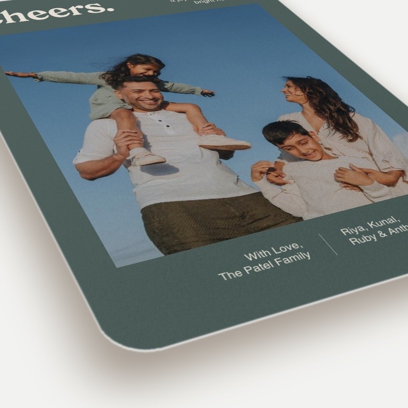 Bold Cheers New Year's Card