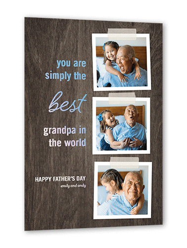 Best Grandpa Snapshots 5x7 Brown  Father's Day Card