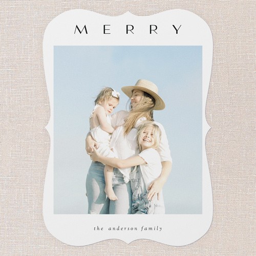 Minimal Magic 5x7 White  Holiday Card