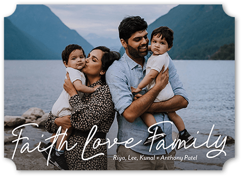 Festive Feelings 5x7 White  Holiday Card