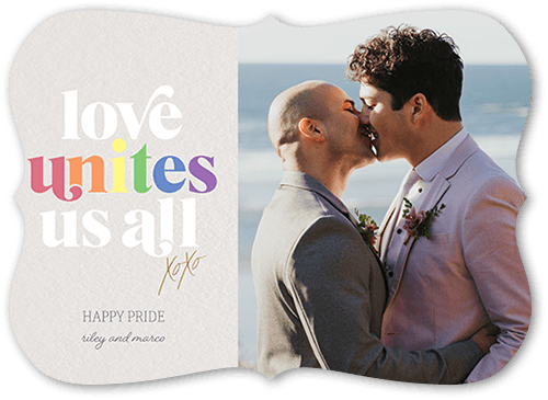 Passion Unites 5x7 Gray  Pride Card