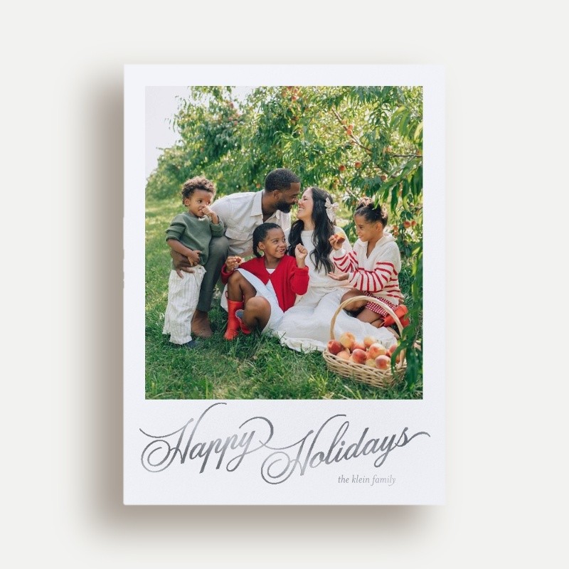 Simple White Holiday Card