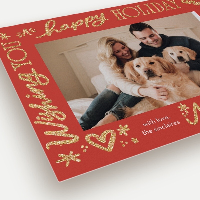 Glitter Greetings Holiday Card