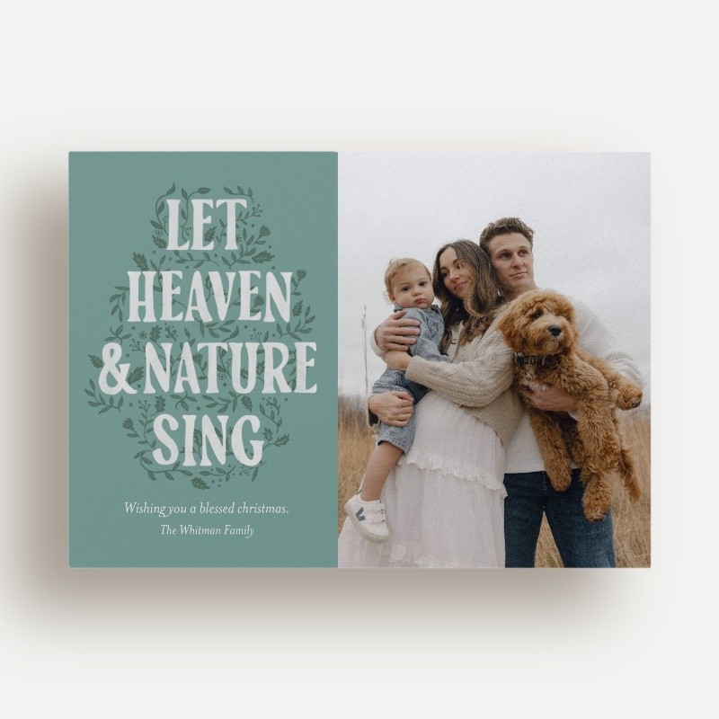Heaven Sing Religious Christmas Card
