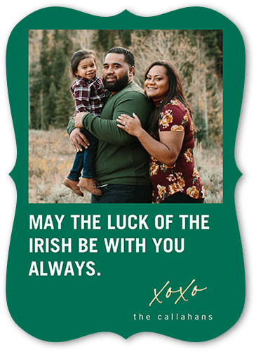 Lucky Sentiment 5x7 Green  St. Patrick's Day Card