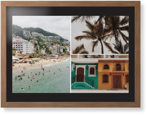 Framed Prints: Gallery of Three Portrait Natural Contemporary Frame Black Top Mat 24x36 3 Photos Shutterfly
