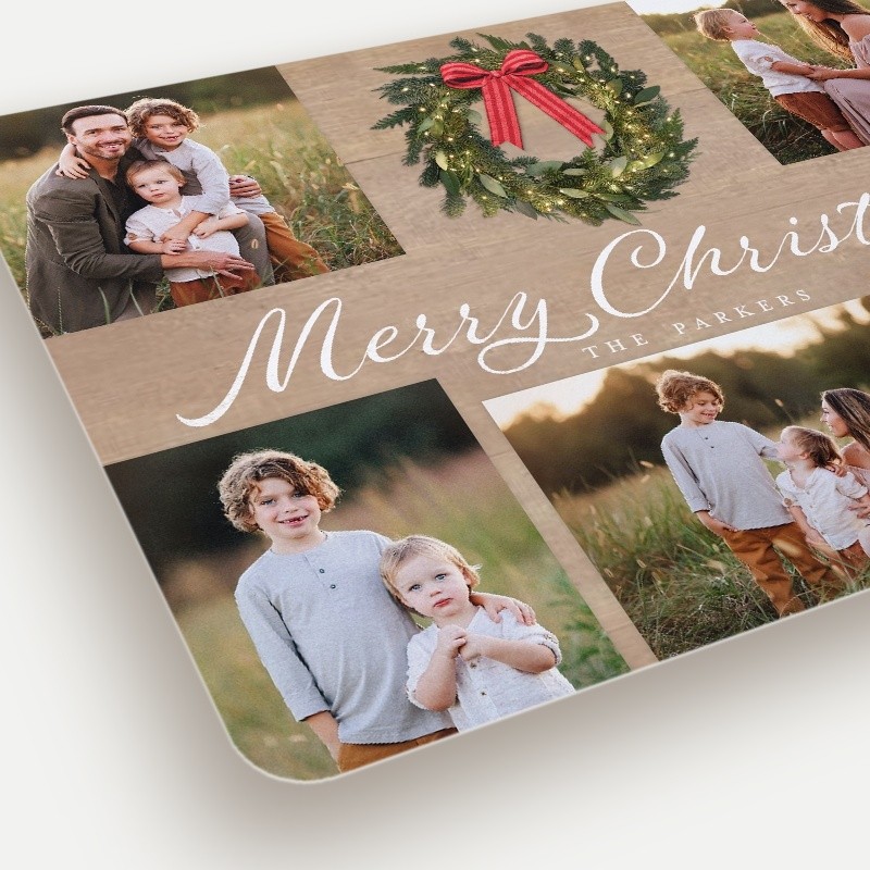 Rustic Wreath Holiday Card