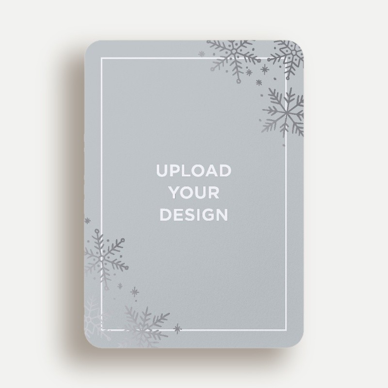 Upload Your Own Snowflake Holiday Card Upload Your Own Snowflake 5x7 White Holiday Card