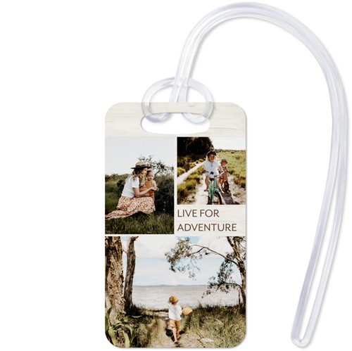 Rustic Gallery of Three 2x3 Multicolor  Luggage Tag