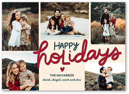 Loving Season 5x7 Beige  Holiday Card