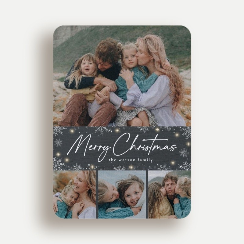 Snowflurry Script Holiday Card