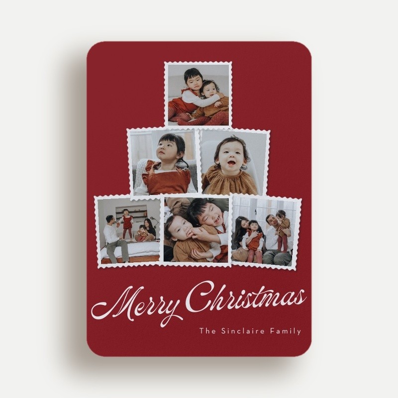 Photo Tree Stack Holiday Card
