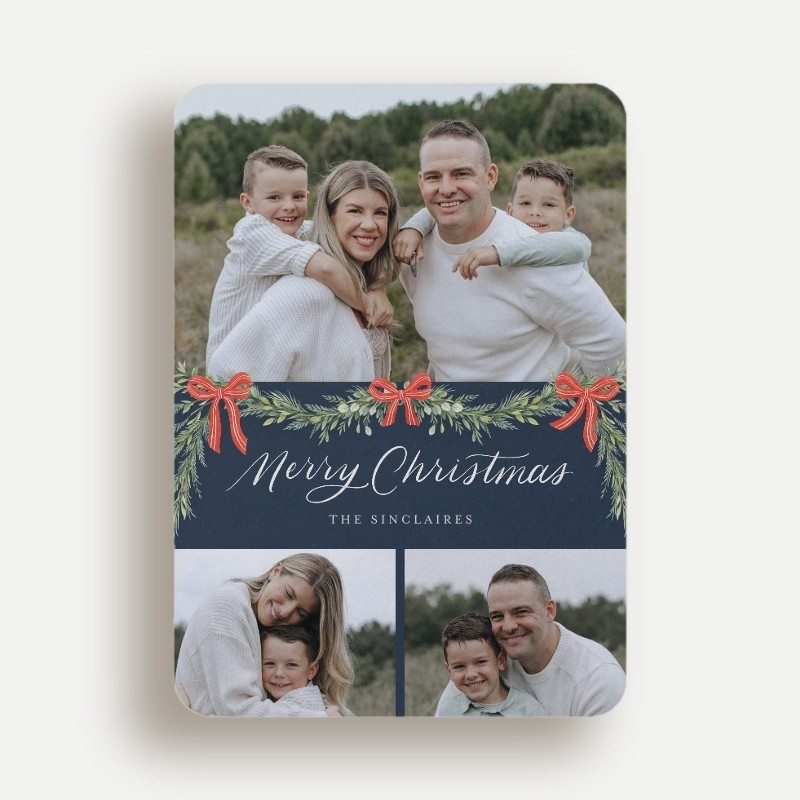Bowed Garland Holiday Card