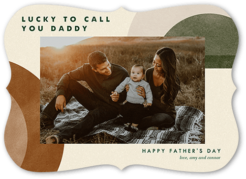 Lucky One 5x7 White  Father's Day Card