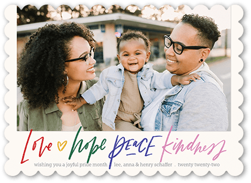 Modern Words 5x7 Beige  Pride Card