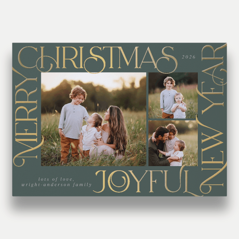 Word Frame Holiday Card