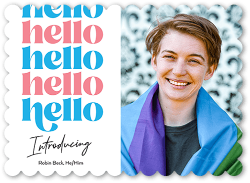 Iconic Introduction 5x7 White  Pride Card