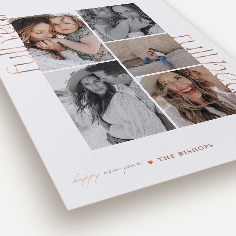Vertical Script New Year's Card