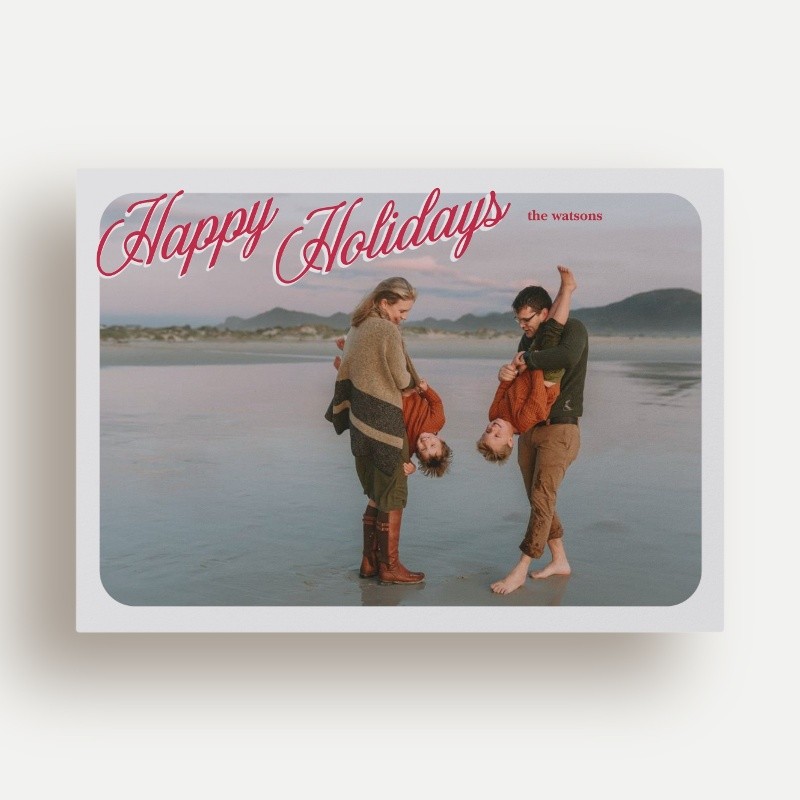 Classic Script Frame Holiday Card