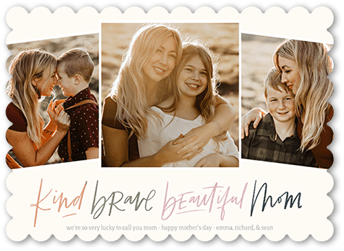 Kind Words Mom 5x7 Beige  Mother's Day Card