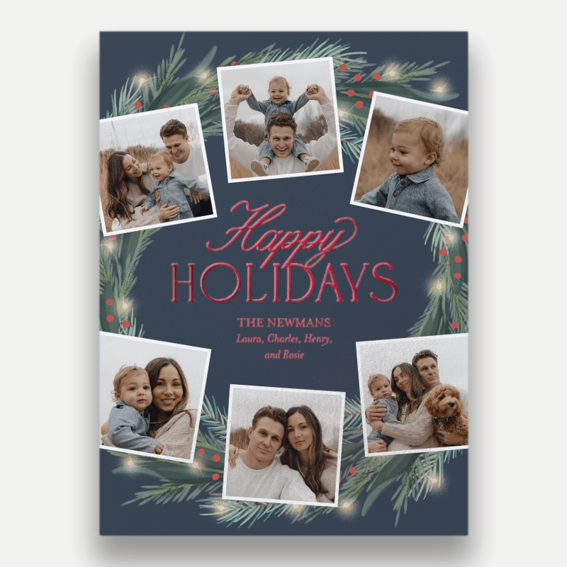 Encircled Wreath Holiday Card