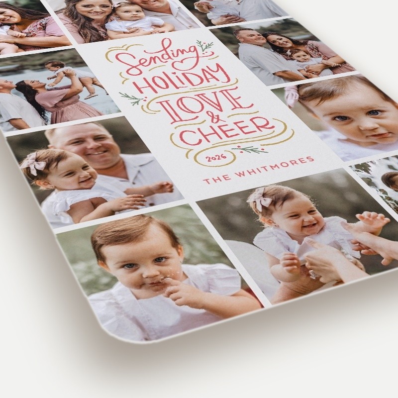 Cheerful Grid Holiday Card