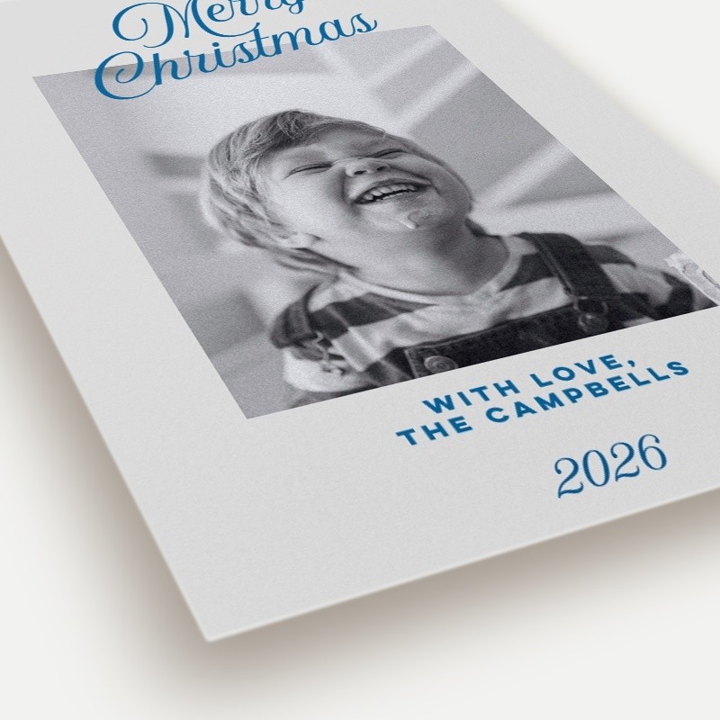 Tilted Script Holiday Card