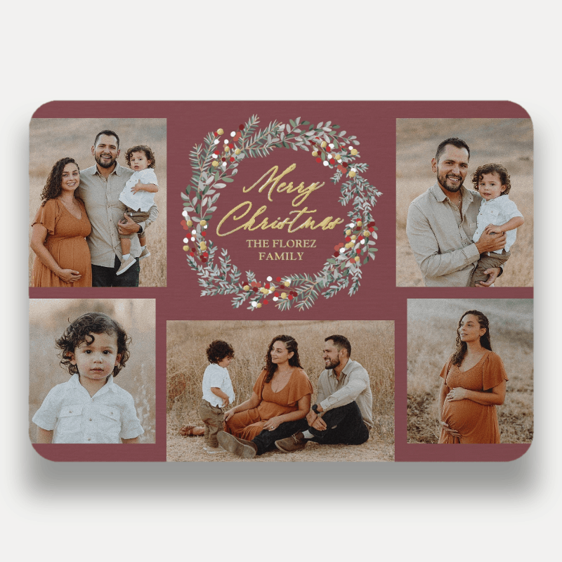 Berry Wreath Holiday Card