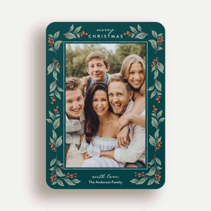 Botanical Border Holiday Card