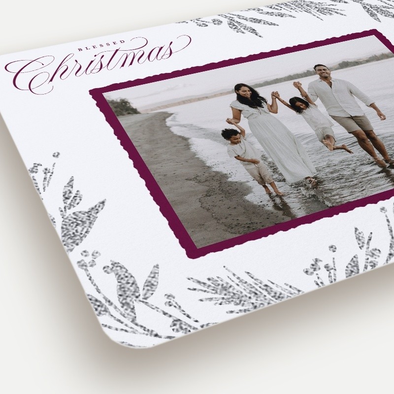 Shimmering Botanical Holiday Card