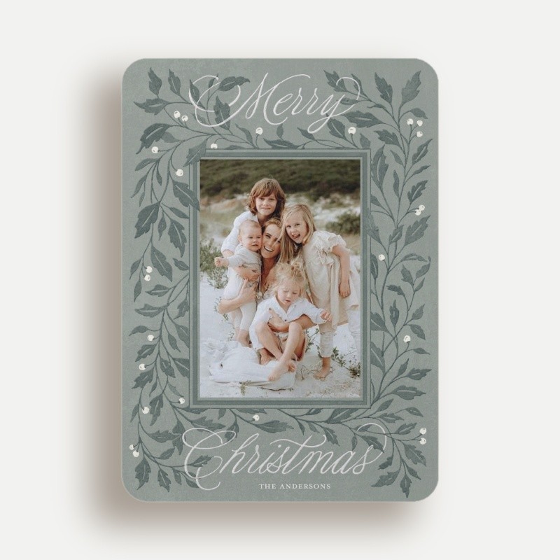 Holly Frame Holiday Card