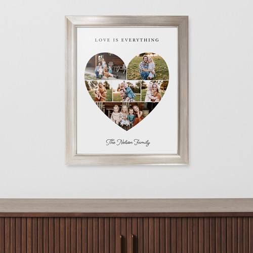 Filled Heart 16x20 White  Framed Print