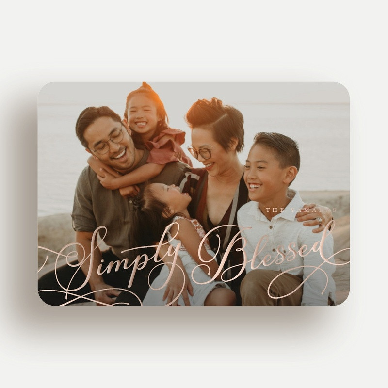 Custom Gold Accent Photo Cards