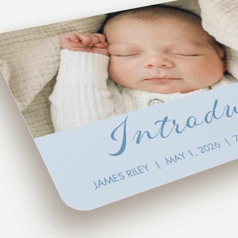 Softly Introducing Birth Announcement