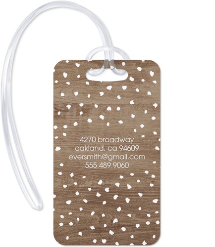 Rustic Love 2x4 Brown  Luggage Tag