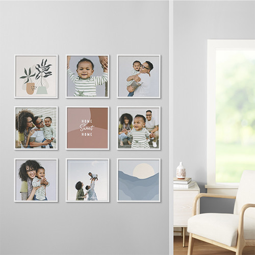 Family Letters 8x8 White  Photo Tile