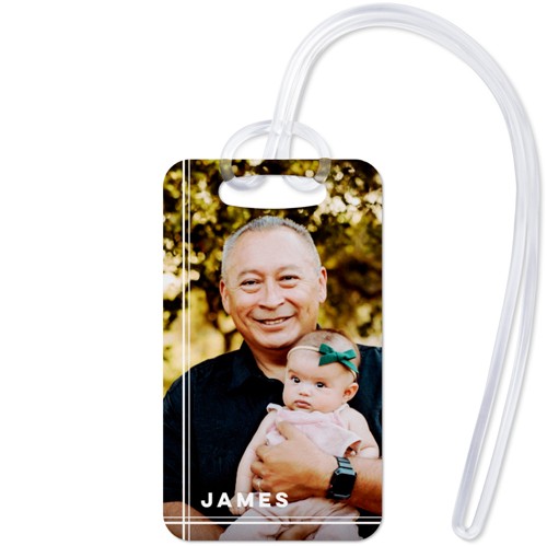 Intersecting Ways 2x3 White  Luggage Tag