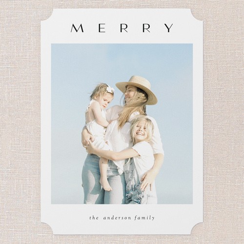 Minimal Magic 5x7 White  Holiday Card