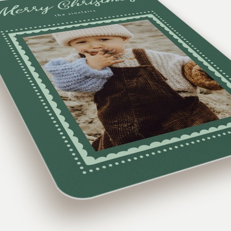 Scalloped Frames Holiday Card