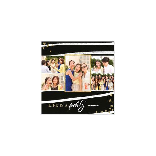 Black and White Confetti Shine 8x8 undefined  Premium Album