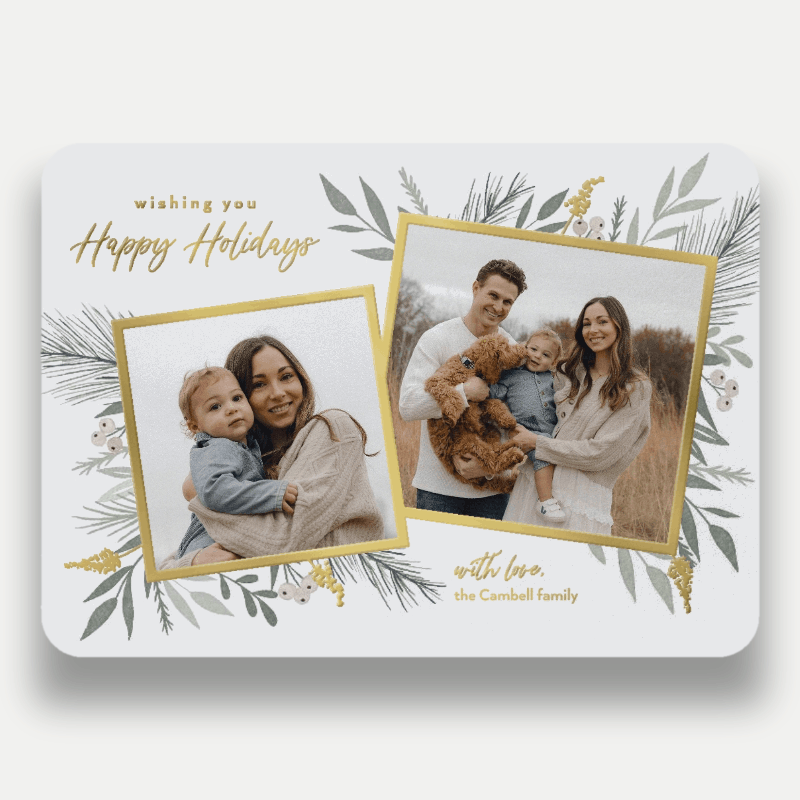 Elegant Botanicals Holiday Card