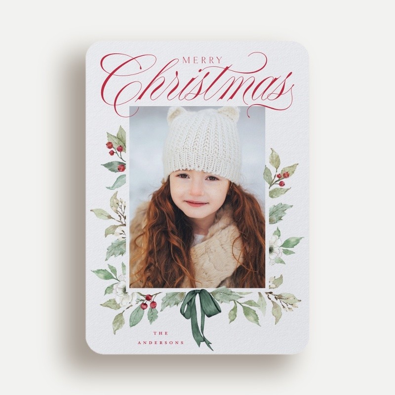 Botanical Bow Holiday Card
