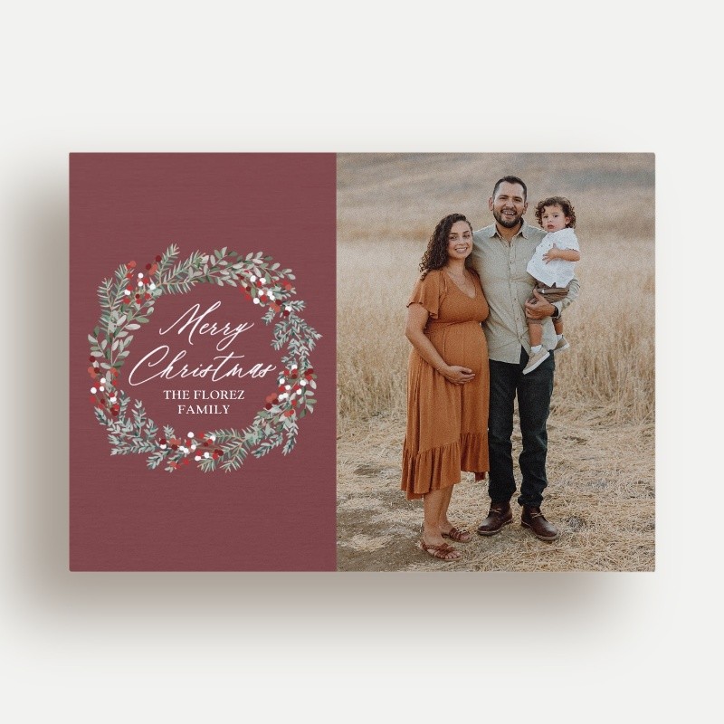 Berry Wreath Holiday Card