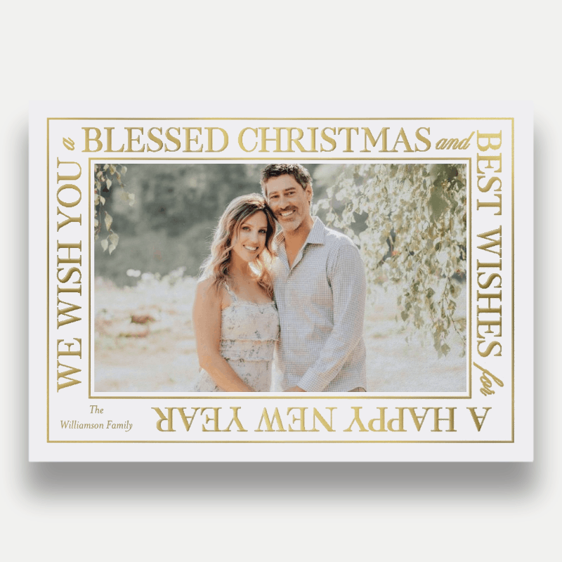 Wrapped Wishes Holiday Card