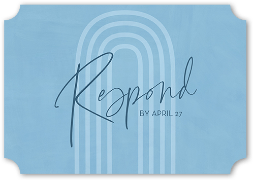 Wedding RSVP Cards: Textured Times 3.5x5 Flat Blue Signature Smooth Cardstock Ticket Shutterfly