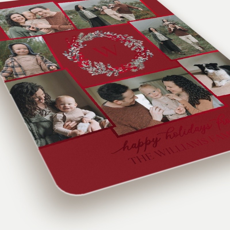Wreath Monogram Holiday Card