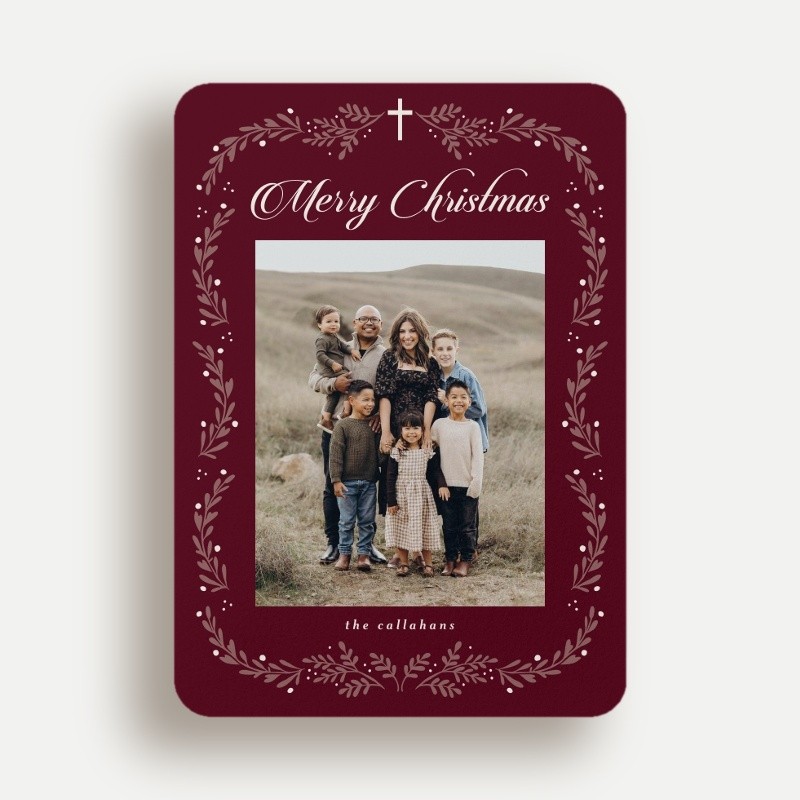 Faith Botanical Religious Christmas Card